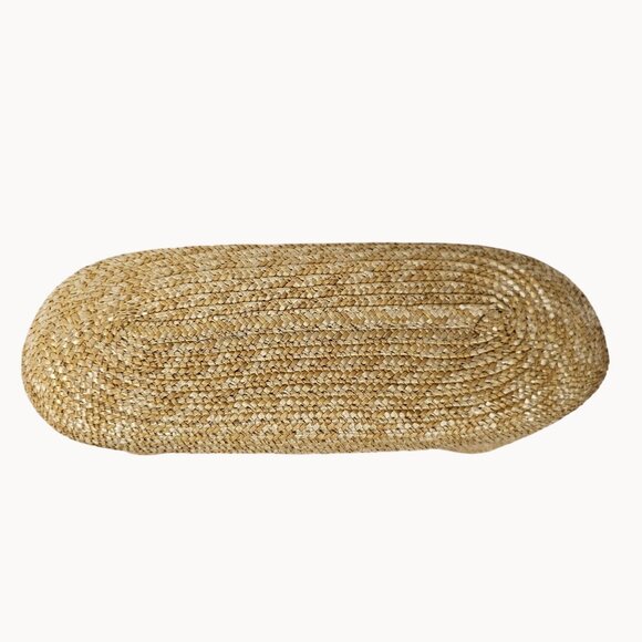 Wicker Wood Handled Handbag Boho Cottagecore Inner Pockets Beach Vacation Trip - Picture 9 of 16